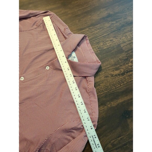 Mizzen Main Leeward Shirt Mens Large Trim Fit Red Gingham Performance USA - Picture 3 of 9